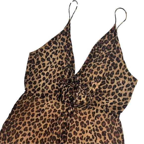 Jonathan Simkhai Leopard Print Surplice V-Neck Jumpsuit - Picture 5 of 13